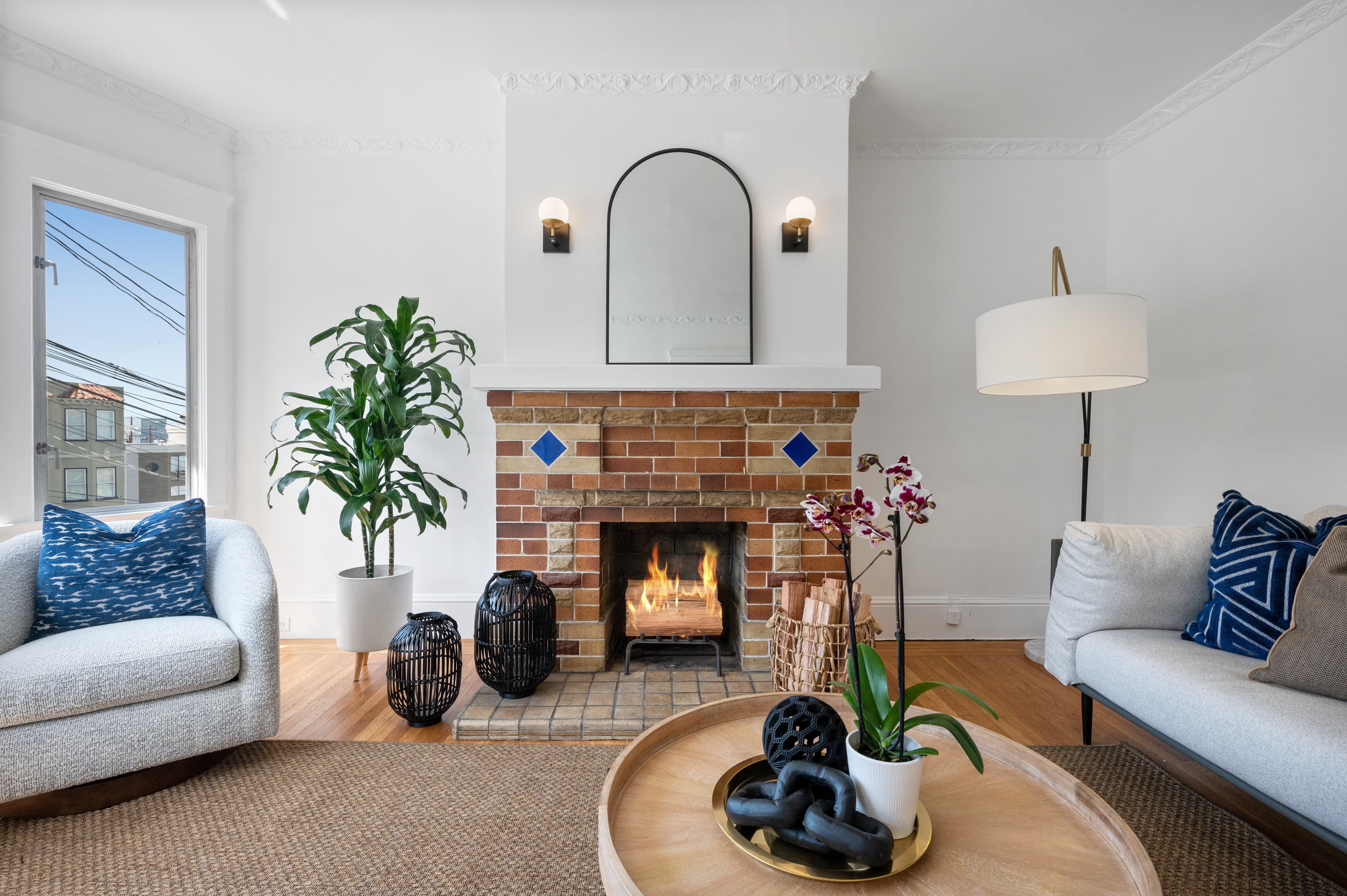 Updated living room of 567 Kansas in Potrero Hill