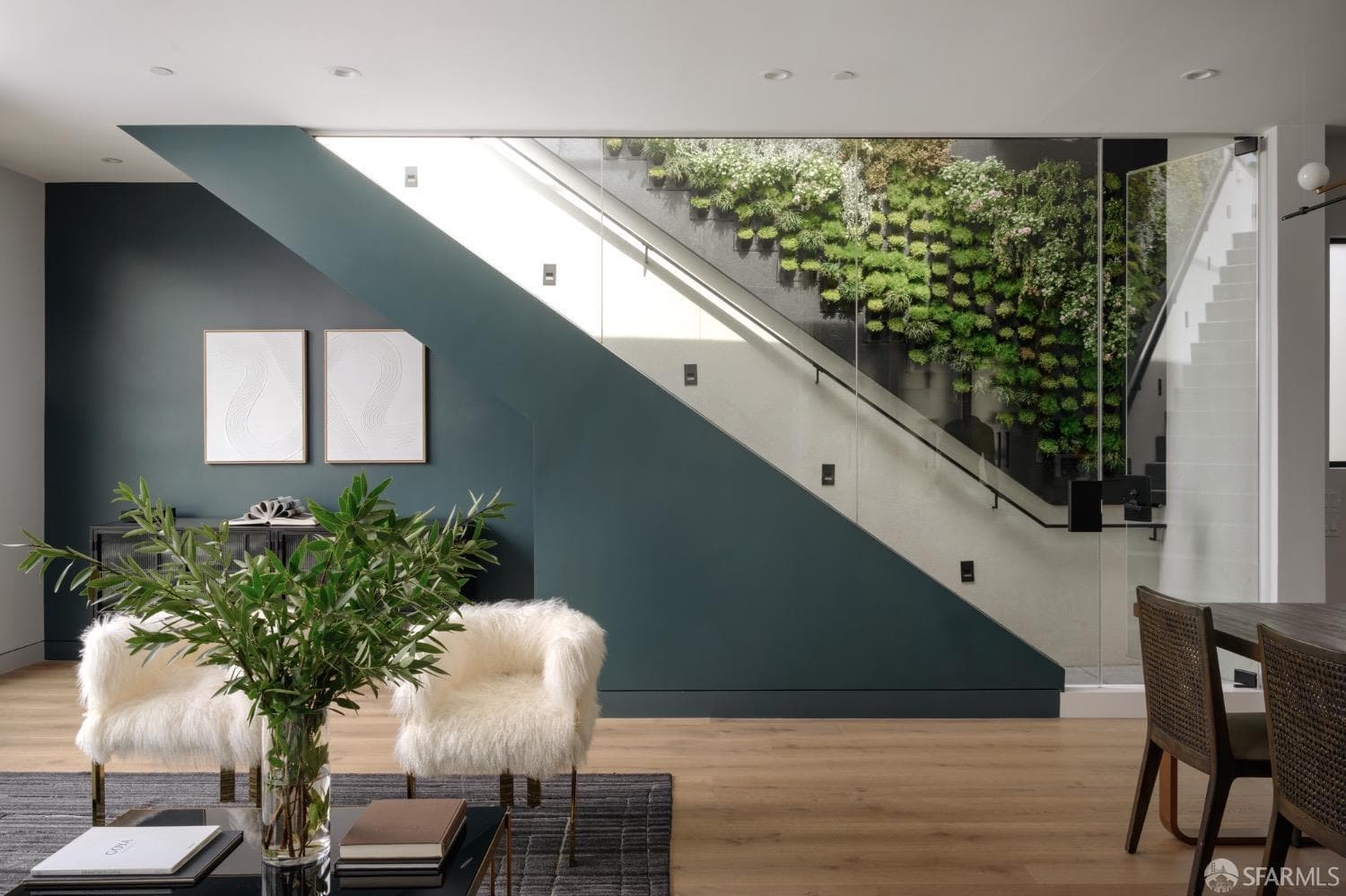 Duboce Triangle new construction staircase to rooftop deck