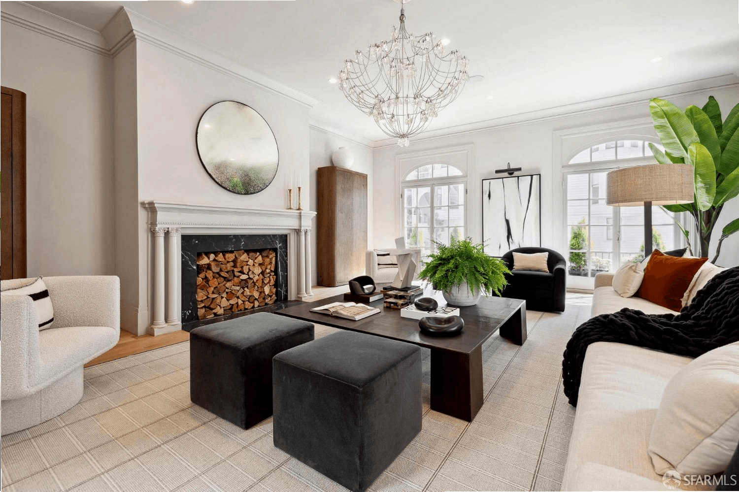 Pacific Heights mansion living room.