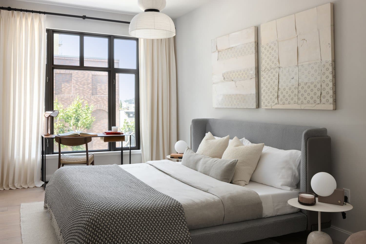 The bedrooms are spacious, large windows that allow a breathable, refreshing natural light into the room. 