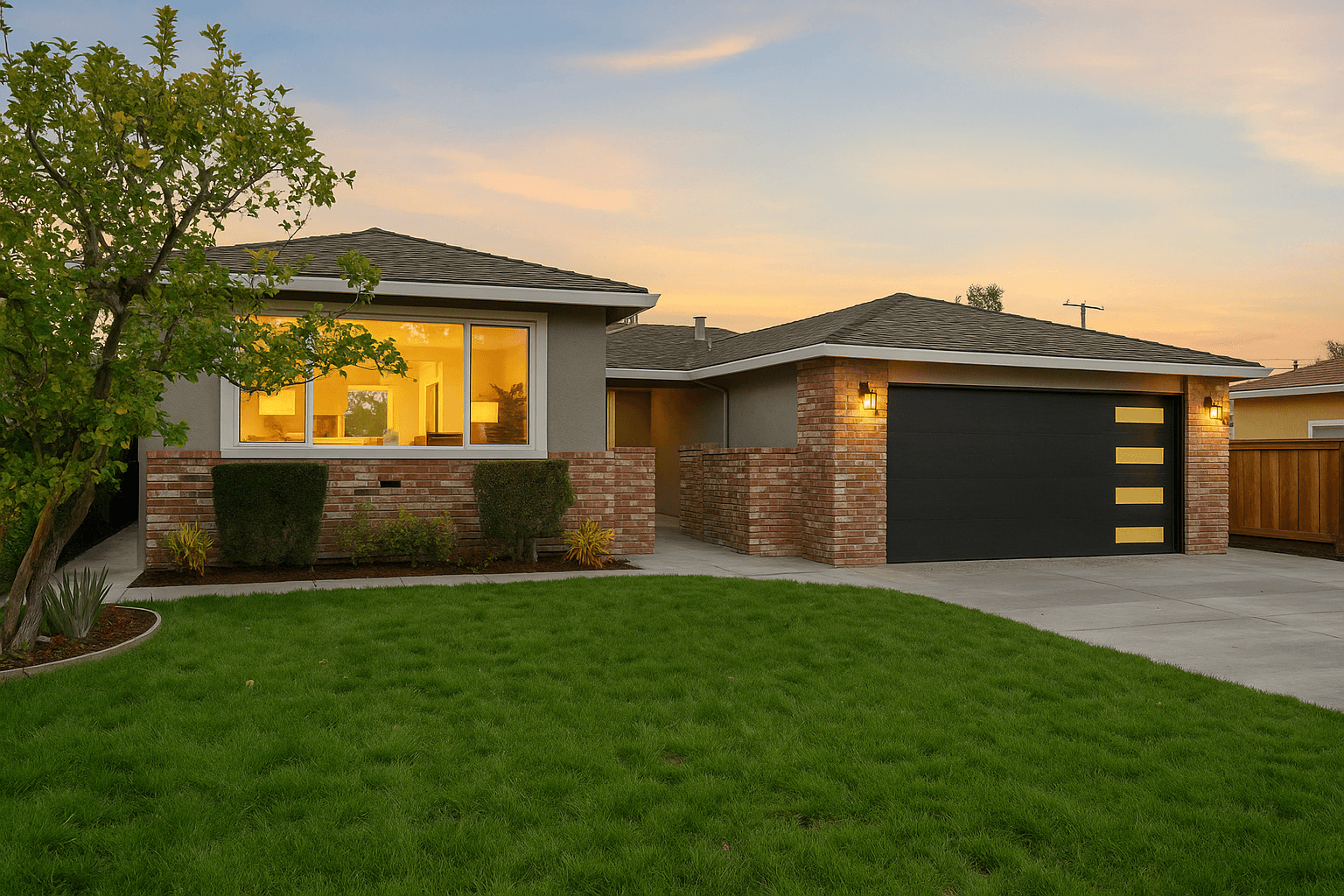 Front facade of Redwood City house
