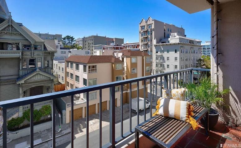 Select residences in Jackson Tower have access to private balconies.