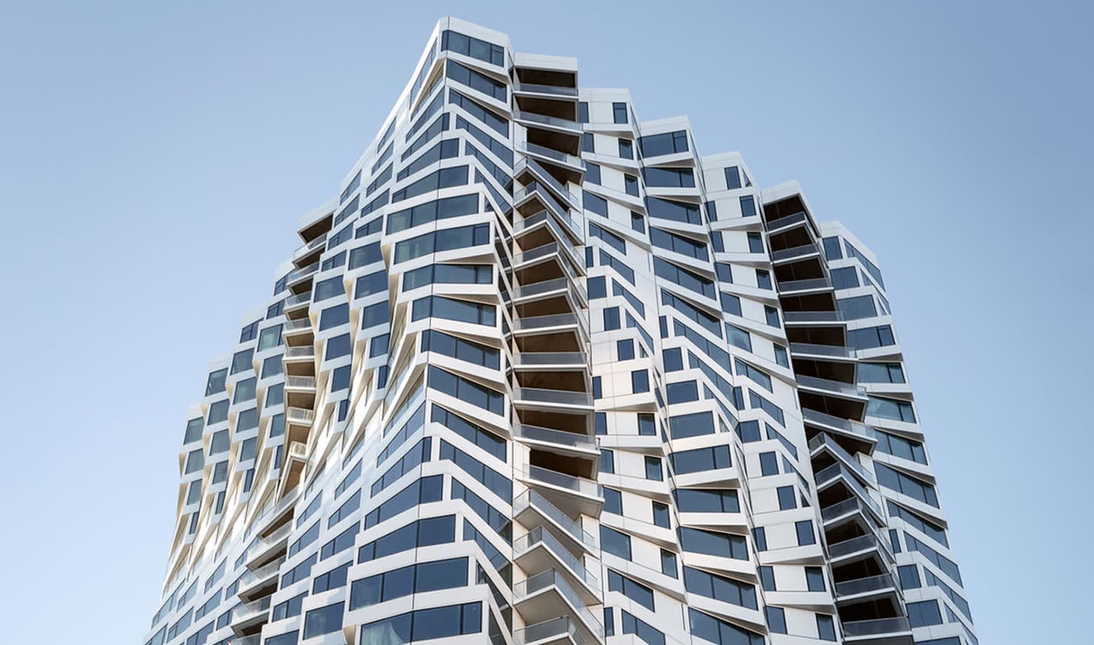 MIRA twists up 40 stories and towers over the Bay as an ode to modern thinking and design. Photo courtesy of the MIRA website. 