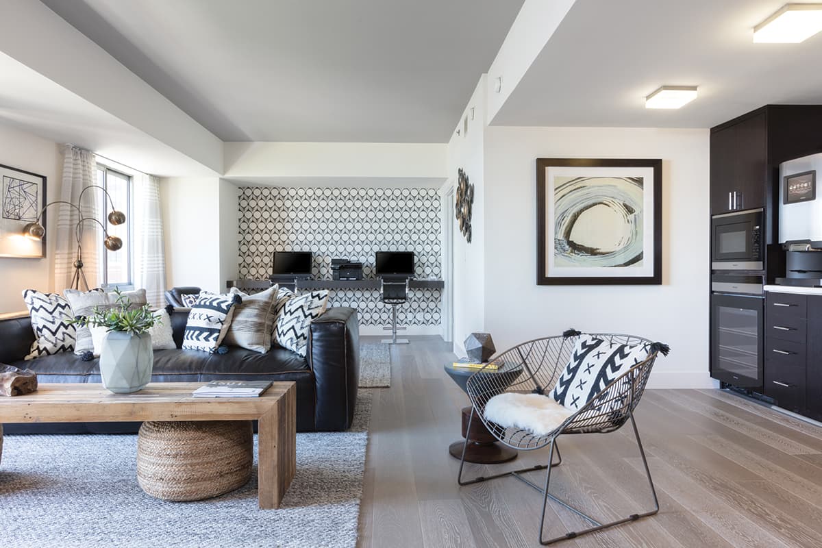 The Towers offer both a resident lounge and a business center, providing a space for work and winding down that can be utilized by all of its residents. 