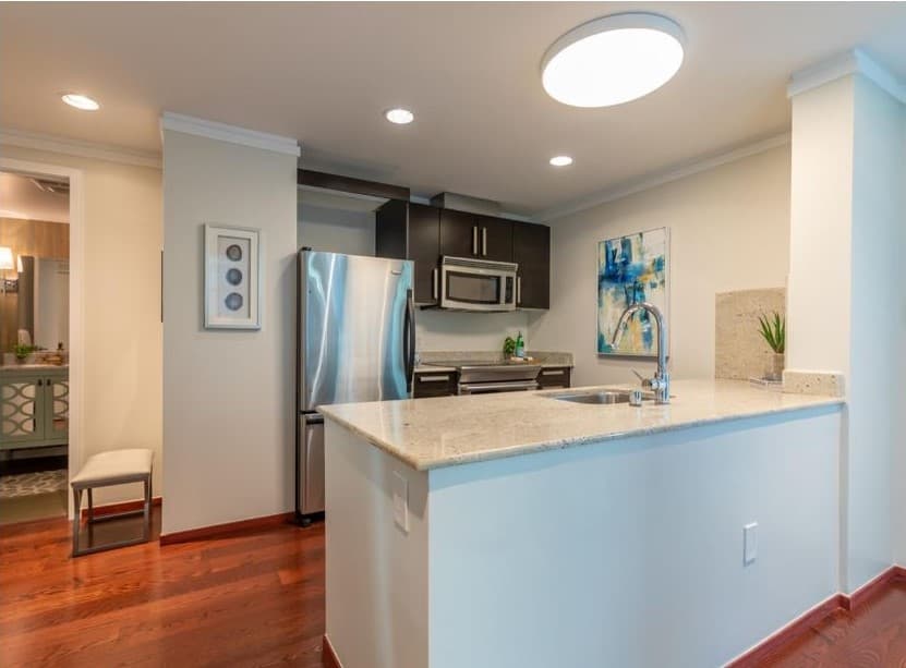 Apartments in the Hayes come in the form of studio, one-bedroom, and two -bedroom layouts. 