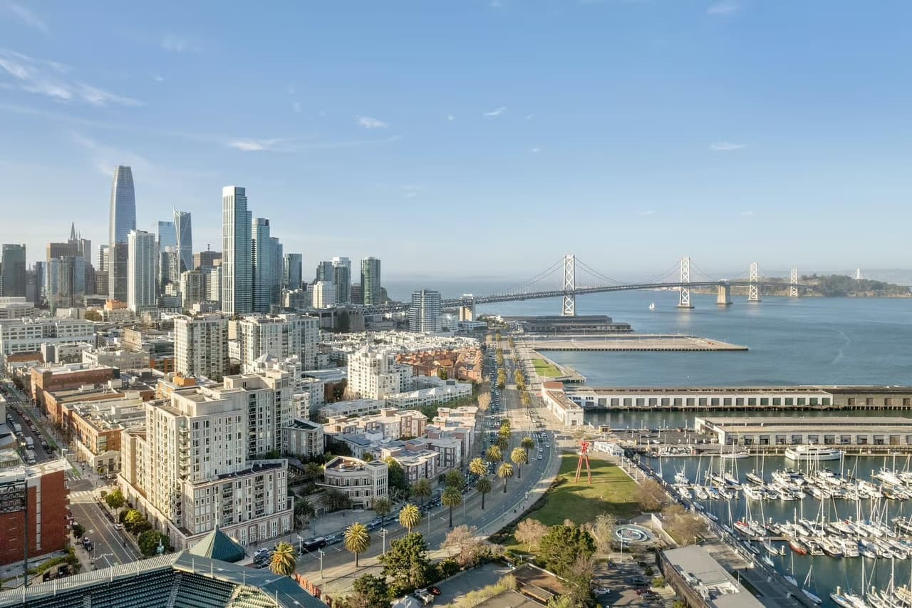 Aerial view of the San Francisco Bay