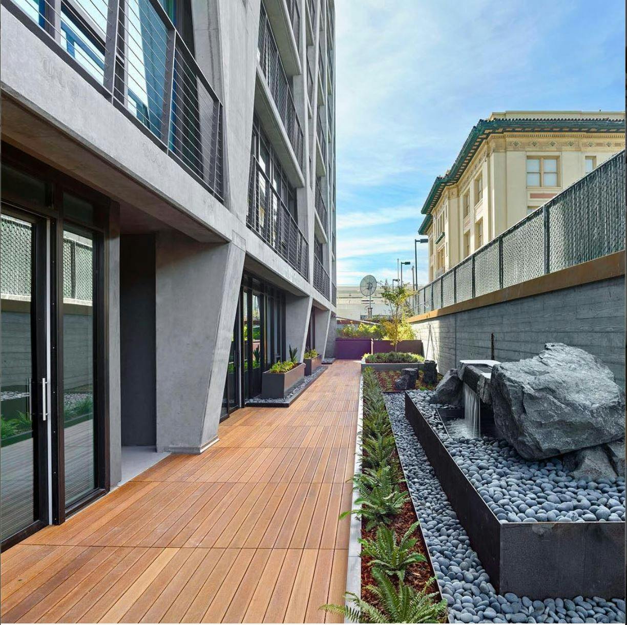 The Rowan has a second-floor courtyard that provides the perfect space to get some fresh-air in a private, well-cared-for location. 