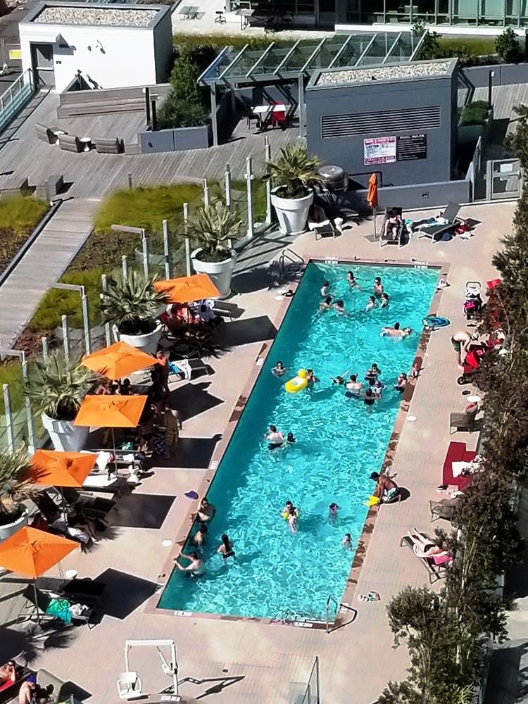 The Arden has a 75-foot rooftop lap pool and spa, making it the perfect place to relax or have fun on a hot summer day.